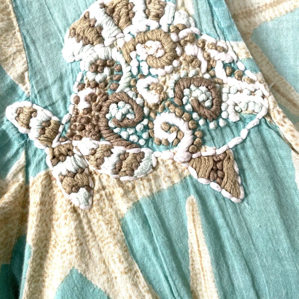 ANTICA SARTORIA  SMALL AQUA Sand Dollar Dress/beach Coverup - Picture 2 of 9